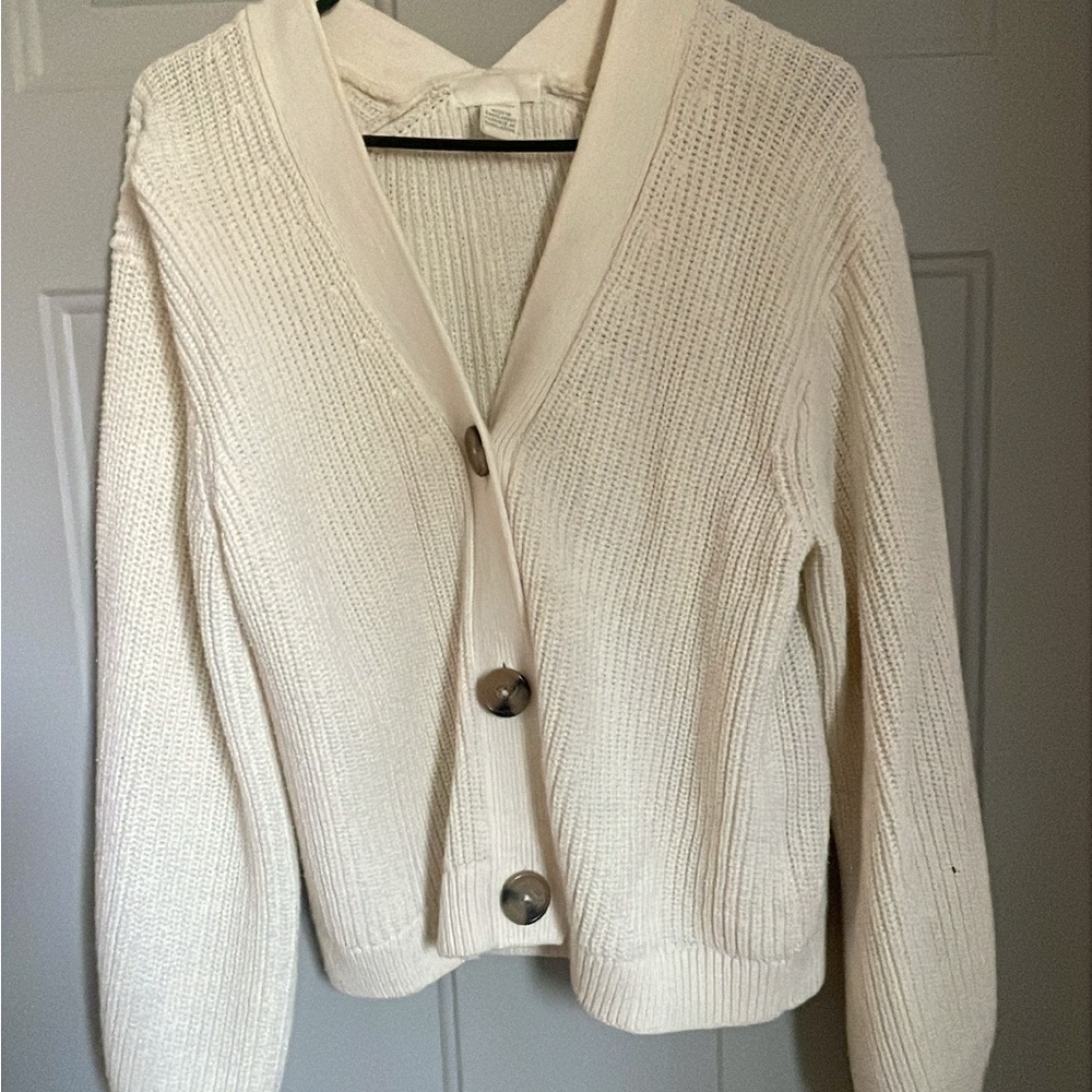 H&M Cream Knit Cardigan